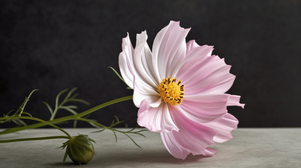 —Pngtree—pink cosmos flower in white_2507569
